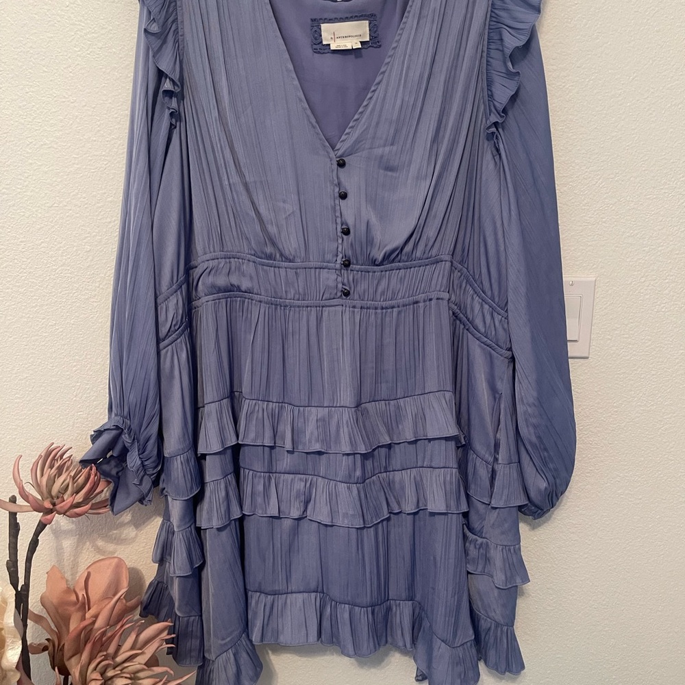 Anthropologie Tiered Ruffled Mini Dress 3X Plus size